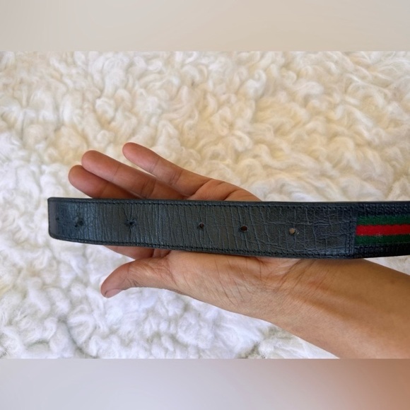 Gucci Sherry Line Belt with Iconic Silver GG Buckle Size 80/32 - Picture 8 of 8